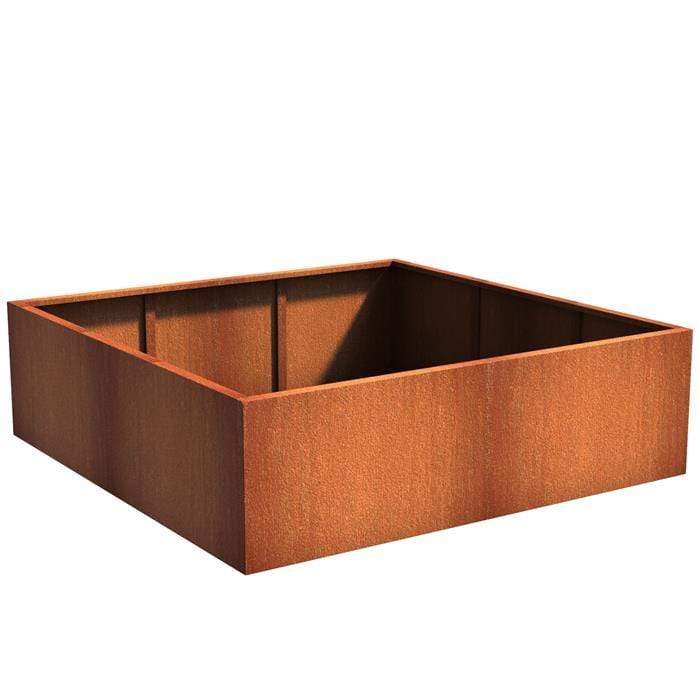Aquigarden Jardinière en corten - Andes carré 2m x 2m x0.6m ca1.2
