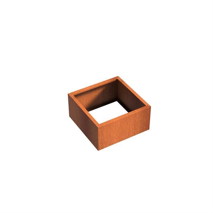 Aquigarden Jardinière en corten - Andes sans fond 0.8m x 0.8m x 0.4m CAW6.3