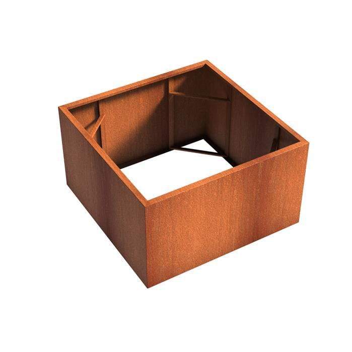 Aquigarden Jardinière en corten - Andes sans fond 1.4m x 1.4m x 0.8m CAW3.1