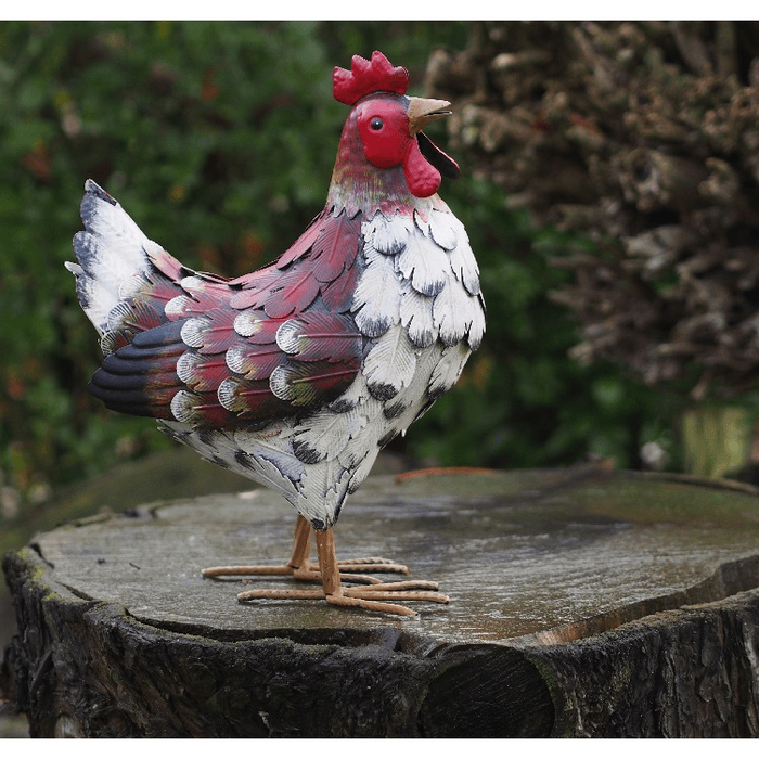 Aquigarden Poule en métal recyclé - 36x16x29 Cm MD18983