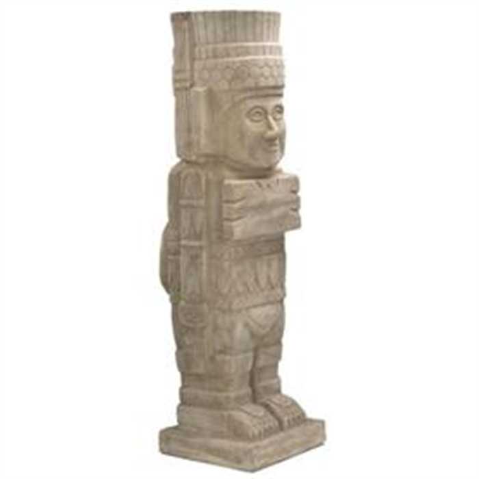 Aquipond Décoration STATUE AVEC AZTEC L24 X 22CM X 81CM EN TERRE CUITE 8934675272368 39DAZTM81