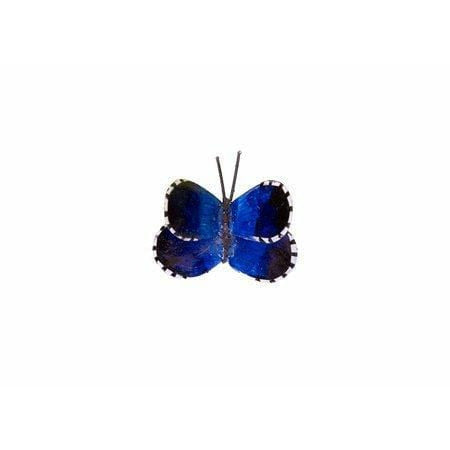Arrosoir & Persil Papillon bleu à fixer - Insecte décoratif en métal recyclé 19008