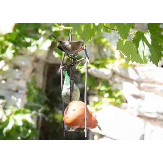 Arrosoir & Persil Rouge gorge – porte graisse modèle maison - Accessoire décoratif pour oiseaux 20213AP