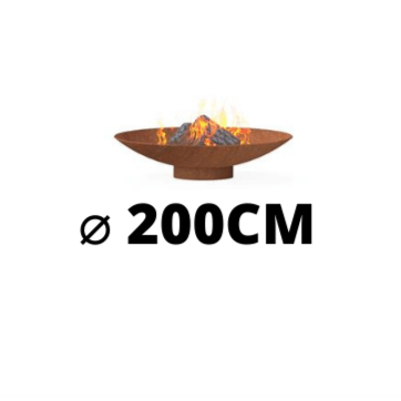 Forno Cooking Braséro Braséro Acier Corten Rond 200CM - 2000x330MM BNS6