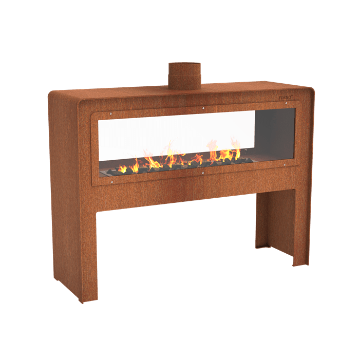 Forno Cooking Feu à gaz en acier corten - 1.19m x 0.4m x 0.9m VBC22