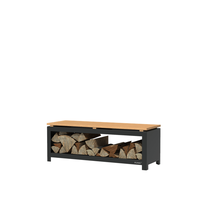 Forno Cooking Stockage de bois - Hr Coating - 1.2m x 0.4m x 0.43m BHG2.2H