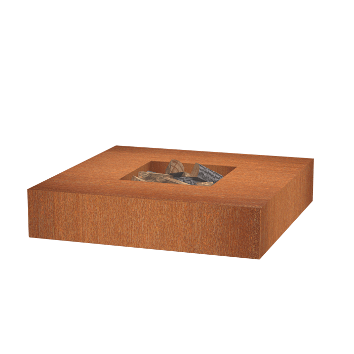 Forno Cooking Table de feu en acier corten - 1.2m x 1.2m x 0.28m VLS3