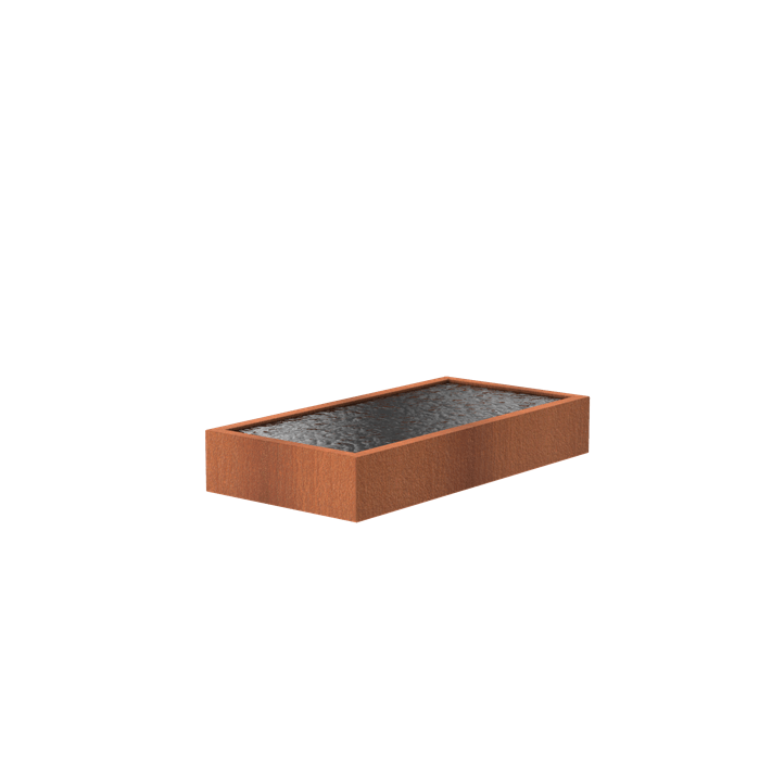 Foudebassin.com Bassins préformés Bassin en corten seul Bassin en acier corten 250 x 1200 x 40CM VC8.1