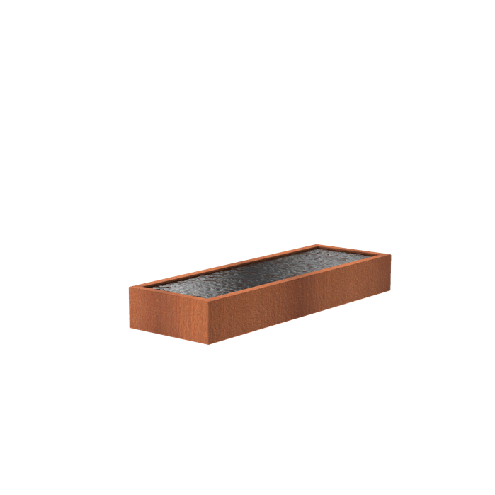 Foudebassin.com Bassins préformés Bassin en corten seul Bassin en acier corten 300 x 100 x 40CM VC6.1
