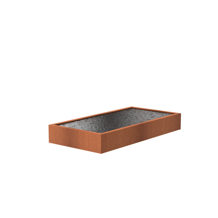 Foudebassin.com Bassins préformés Bassin en corten seul Bassin en acier corten 300 x 150 x 40CM VC5.1
