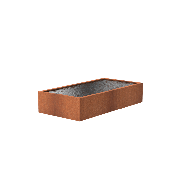 Foudebassin.com Bassins préformés Bassin en corten seul Bassin en acier corten 300 x 150 x 60CM VC5