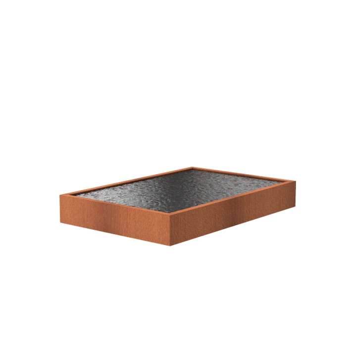 Foudebassin.com Bassins préformés Bassin en corten seul Bassin en acier corten 300 x 200 x 40CM VC4.1