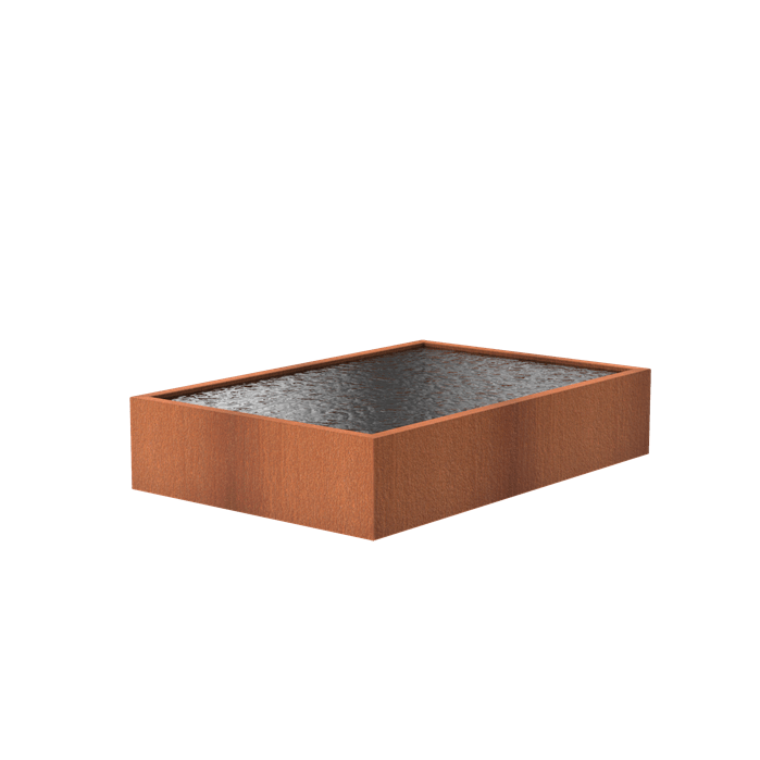 Foudebassin.com Bassins préformés Bassin en corten seul Bassin en acier corten 300 x 200 x 60CM VC4