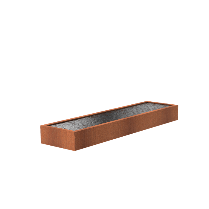 Foudebassin.com Bassins préformés Bassin en corten seul Bassin en acier corten 400 x 100 x 40CM VC3.1