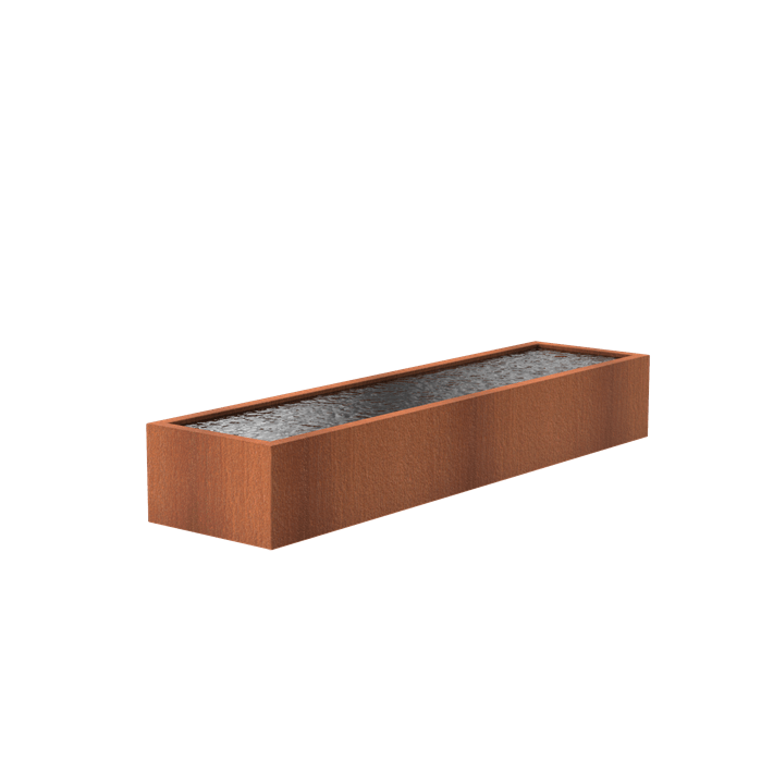 Foudebassin.com Bassins préformés Bassin en corten seul Bassin en acier corten 400 x 100 x 60CM VC3