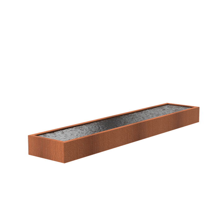 Foudebassin.com Bassins préformés Bassin en corten seul Bassin en acier corten 500 x 100 x 40CM VC2.1