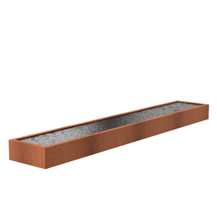 Foudebassin.com Bassins préformés Bassin en corten seul Bassin en acier corten 600 x 100 x 40CM VC1.1