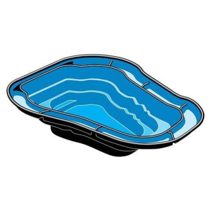 FOUDEBASSIN.COM UBBINK OCEAN I - bassin préformé - HDPE, surface 3,83 m², profondeur max 70 cm, volume d'eau 1500 l - H70 x 230 x 200 cm 8711465110389 1311038