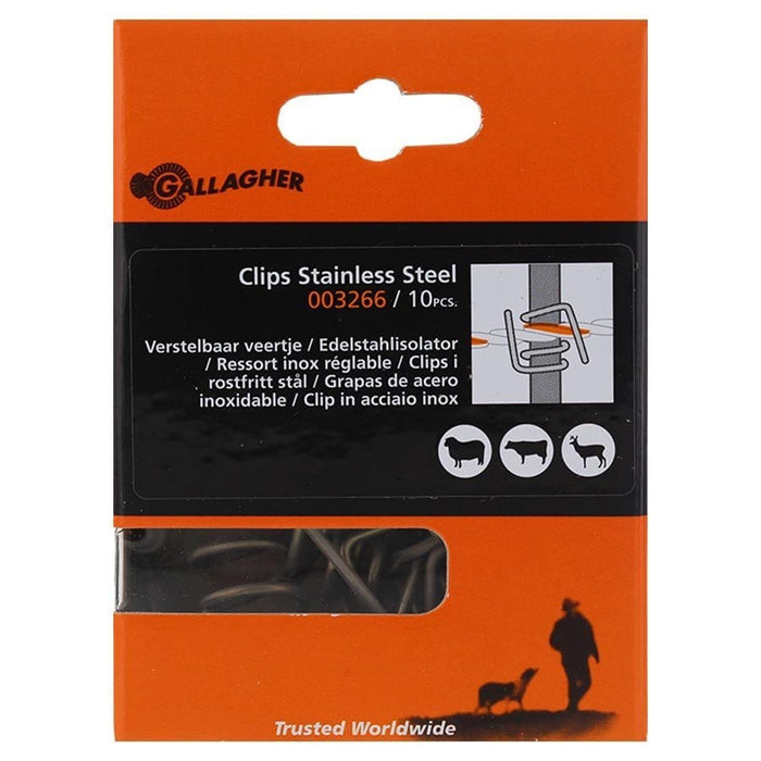 Gallagher Solutions anti-hérons Ressort inox réglable, piquet PVC (ø 13mm, 10 pcs) 003266