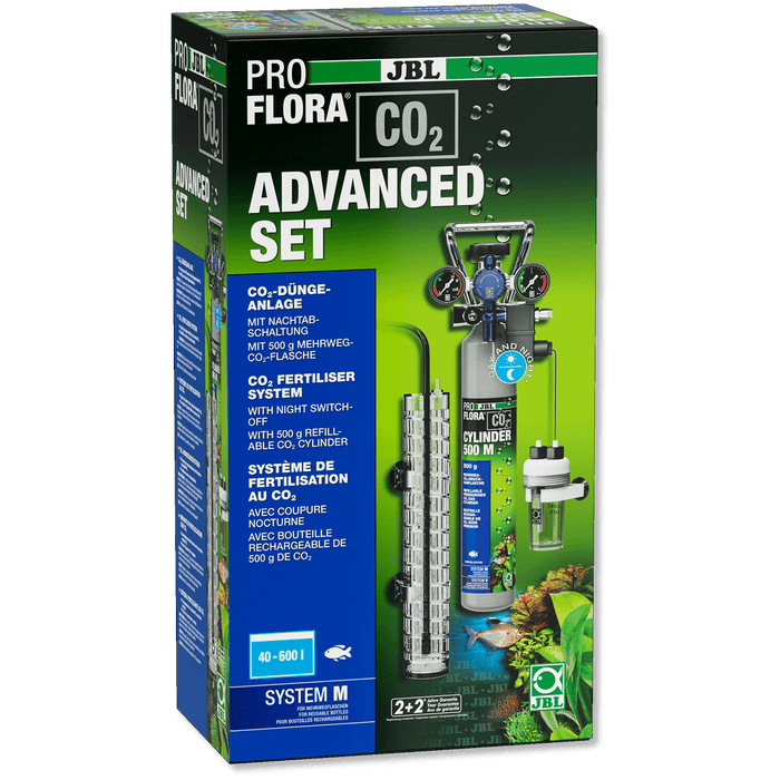 JBL JBL PROFLORA CO2 ADVANCED SET M Kit complet de fertilisation au CO2, avec 2 manomètres, coupure nocturne et bouteille rechargeable pour des plantes d’aquarium vigoureuses et belles. 4014162646217 6462100