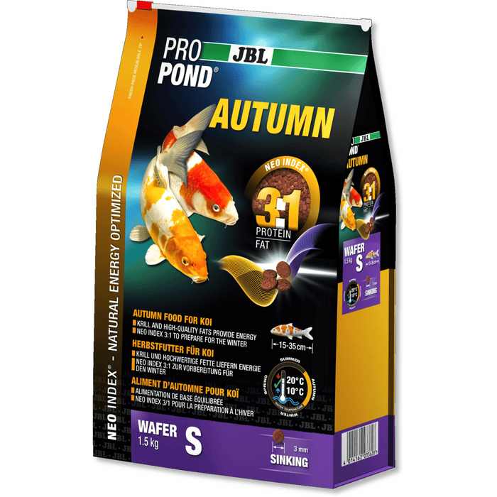 JBL JBL ProPond Autumn - Small 1.5kg - Aliment d'automne pour koïs de petite taille 4014162033628 4123716