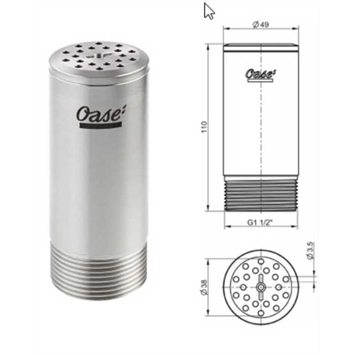 Oase Living Water Ajutages Ajutage Cluster Eco 15 - 38 - Jet d'eau moussant impressionnant et oxygénation d'eau - Oase 4010052454801 45480