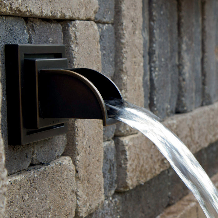 Oase Living Water Déversoir pour fontaine Square (Bronze) - Sorties murales en laiton - Oase 84177