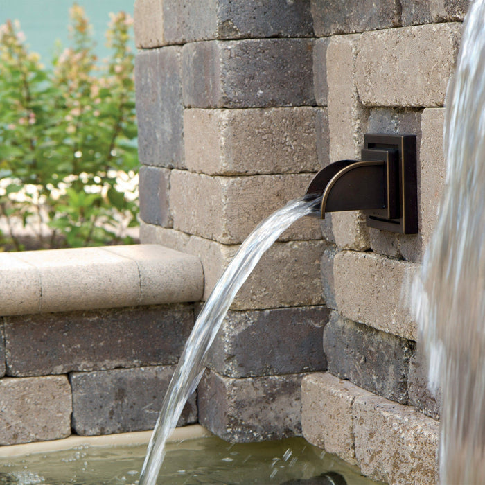 Oase Living Water Déversoir pour fontaine Square (Bronze) - Sorties murales en laiton - Oase 84177