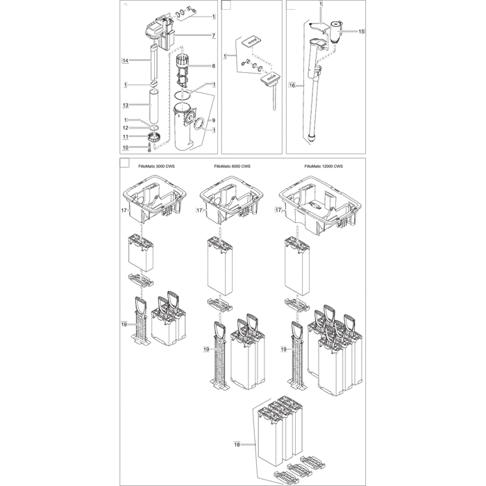 Oase Living Water Pièces détachées pour FiltoMatic CWS 7000