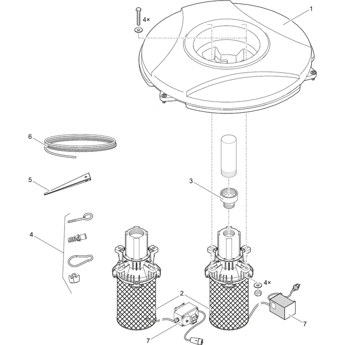Oase Living Water Pièces détachées pour MIDI II 1,1 kW / 230 V