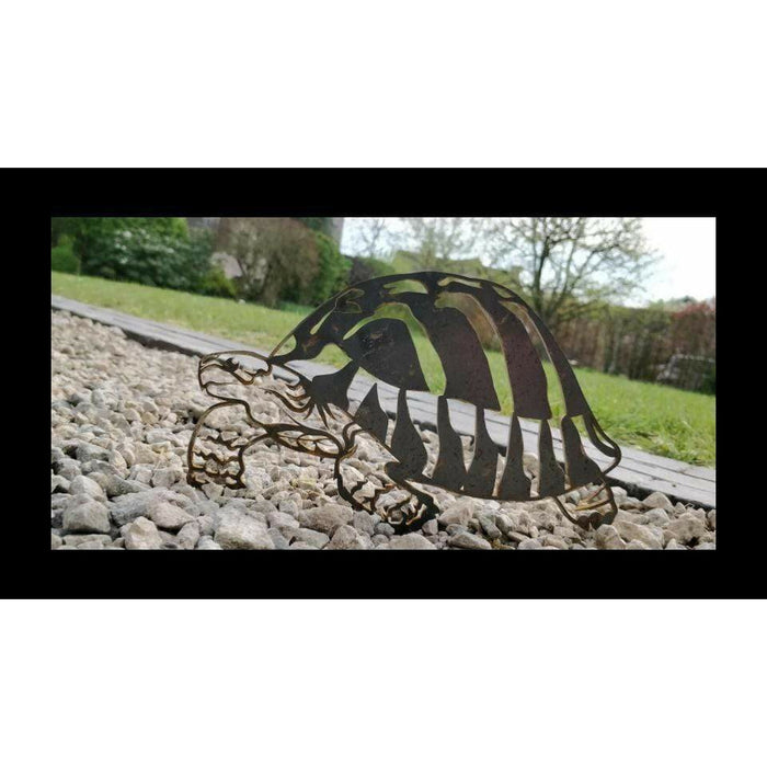Ombre Sauvage Décoration Tortue - Silhouette en acier corten TORTUEOMBRE
