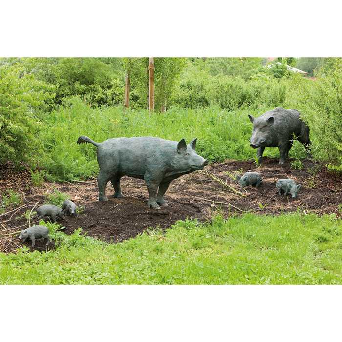 Rottenecker Bronzes de jardin Sanglier en Bronze Rottenecker 150cm 88458