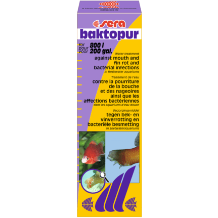 Sera Sera Baktopur 50ML - 500 à 1000L - Conditionneur d’eau contre les infections bactériennes 4001942025508 02550