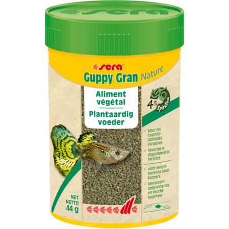 Sera Sera Guppy Gran Nature - Nourriture pour poissons - 44g 4001942007108 00710