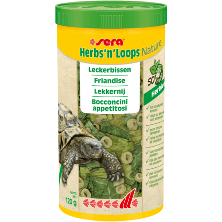 Sera Traitements de l'eau Sera Herbs'n'Loops Nature - Nourriture pour tortues - 120g 4001942019057 01905