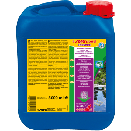 Sera Sera pond phosvec - élimine les algues - 5L 4001942074636 07463