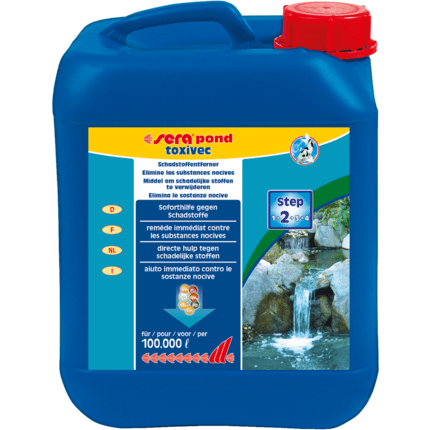 Sera Traitements Sera Pond Toxivec 5.000ml pour 100m³ - Elimine directement ammoniac et nitrites 4001942076845 07684