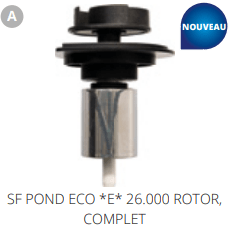 Superfish A. SF POND ECO *E* 26000 ROTOR COMPLET Pièces détachées pour Pond Eco Plus E 26000 07070303