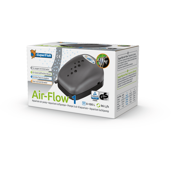 Superfish Pompes à air Air Flow 1 - Pompe à air d'aquarium 8715897018299 A7010020