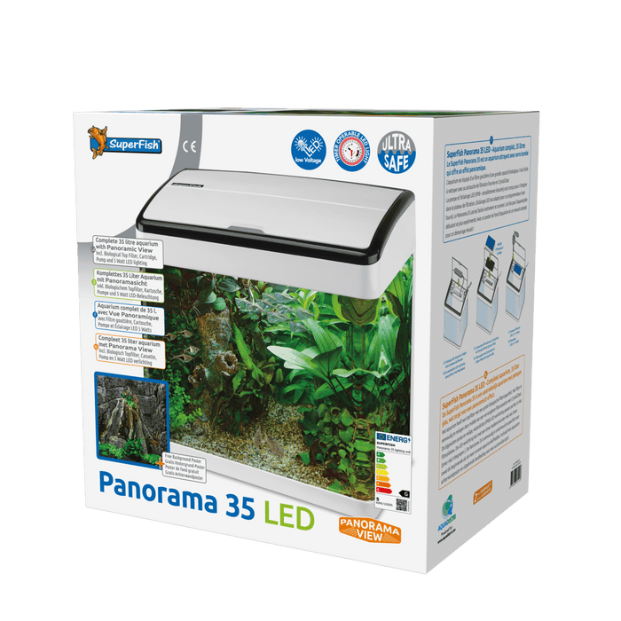 Superfish Aquariums Aquarium Panorama 35 Led Blanc - 35L - Superfish 8715897271113 A4052010