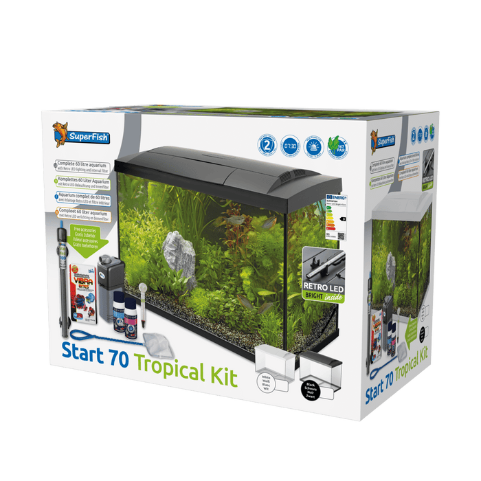 Superfish Aquariums Aquarium Start 70 Tropical Kit Noir - 60L - Superfish 8715897165917 A4050285