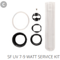 Superfish C.  SF UV 7-9 WATT SERVICE KIT Pièces détachées pour Pond Clear UVC 9W 06010350