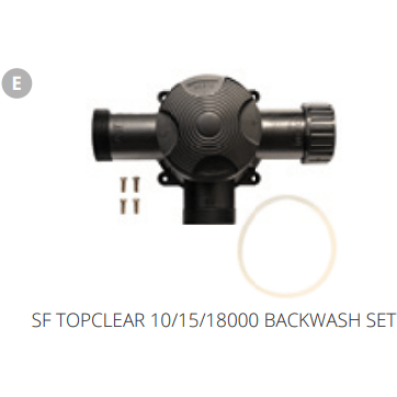 Superfish E. SF TOPCLEAR 10/15/18000 BACKWASH SET Pièces détachées pour Top Clear 18000 06020709