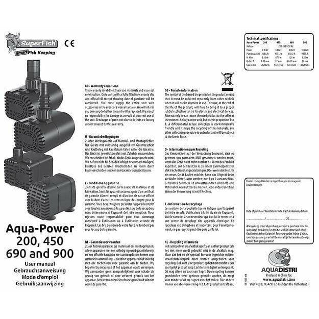 Superfish Filtre Aquapower 690 - 690L/H - Superfish 8715897305429 A7030960