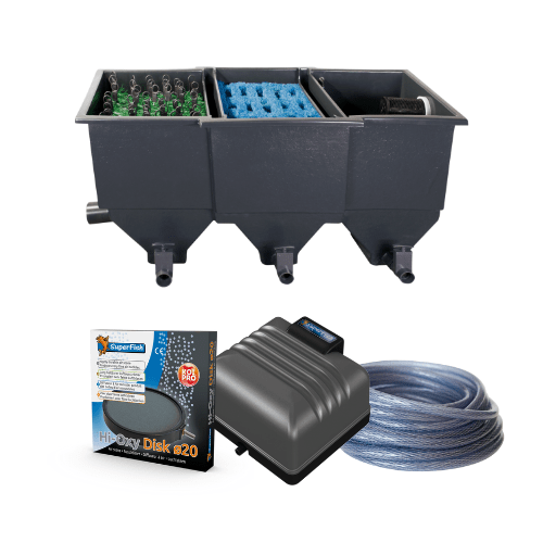 Superfish Filtres multichambre Poly Tech Move 60 Pompage + Kit KoiFlow 30 (pompe/tuyau/diffuseur) Poly Tech Move 60 - Filtre multi-chambre pour bassin jusque 30M³ - Pompage/Gravitaire - Superfish 06040510+KITPOLYTECH30