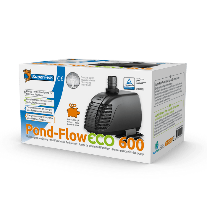 Superfish Pompes pour jeux d'eau Pond-Flow Eco 600 - Kit pompe et jets d'eau prêt à l'emploi - Superfish 8715897042553 07060010