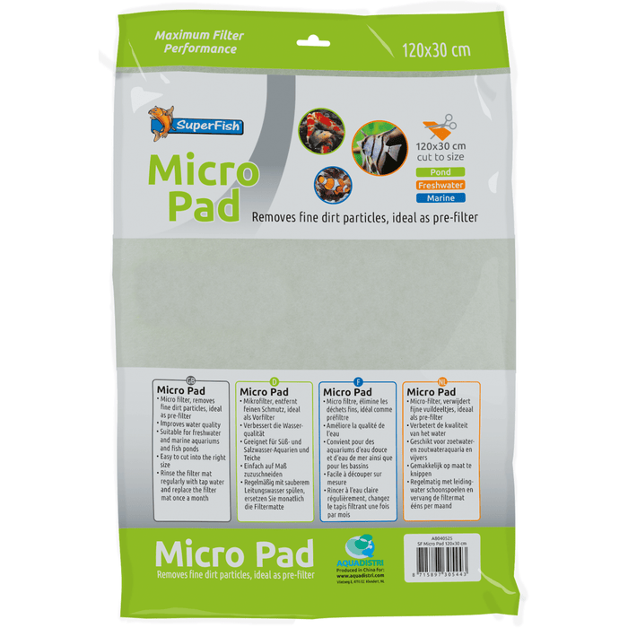 Superfish SF Micro Pad 120X30CM - Tapis de filtrations 8715897305443 A8040525