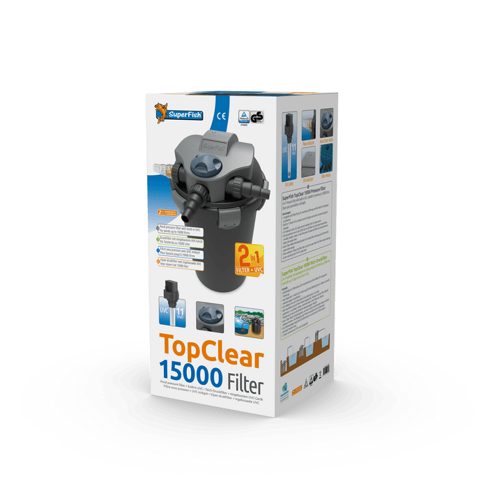 Superfish Filtres pour étang TopClear 15000 avec UV 9W - Filtre sous pression seul - Superfish 8715897195358 06020140