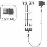 Ubbink NORFOLK - Reproduction rocher avec cascade et éclairage LED 1387075