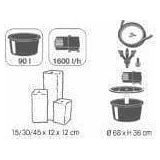 Ubbink TARANTO - Jeu d'eau composé de 3 colonnes en Granite 1308304